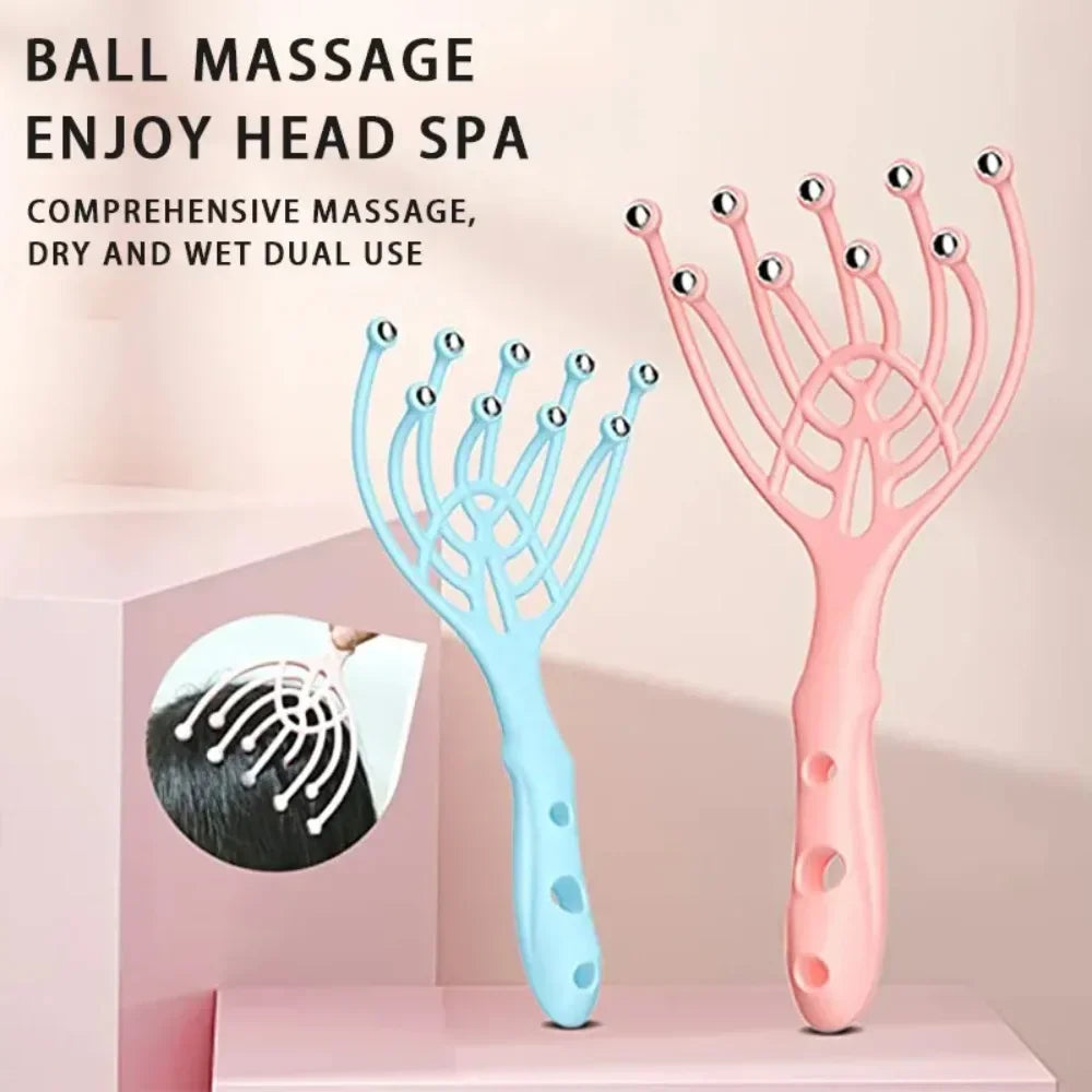 Masseur Capillaire Relaxant 5 Doigts – Stimule la Pousse des Cheveux & Anti-Stress Instantané