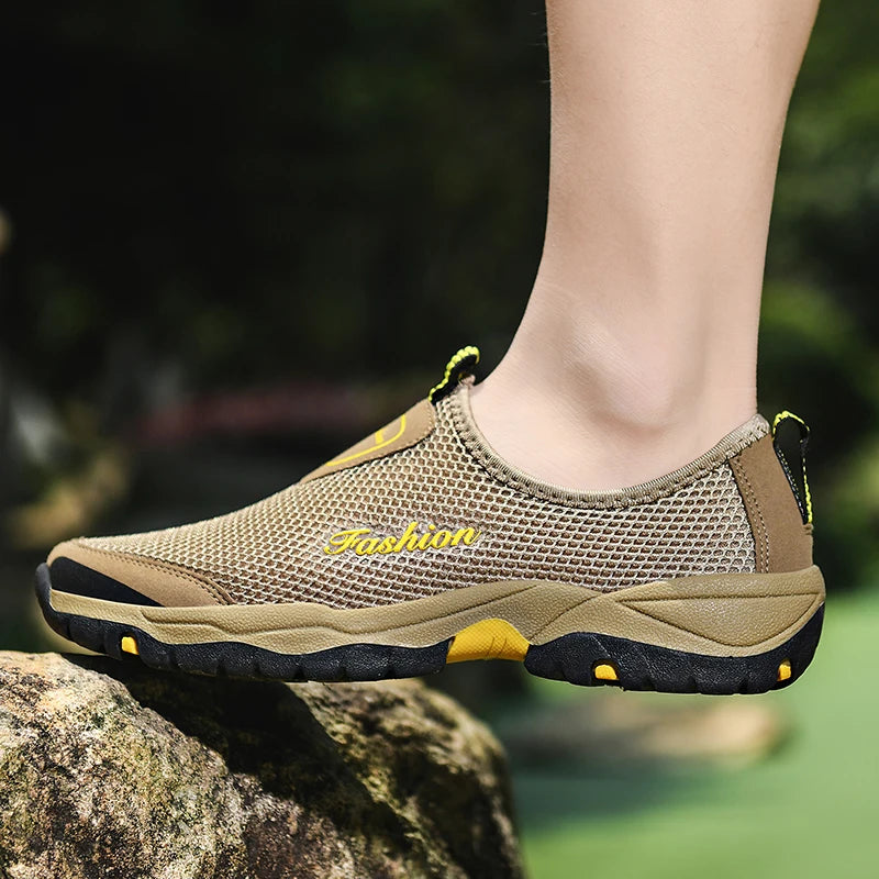 Men’s Breathable Outdoor Sneakers – Lightweight Anti-Slip Comfort Shoes for Summer & Daily Wear