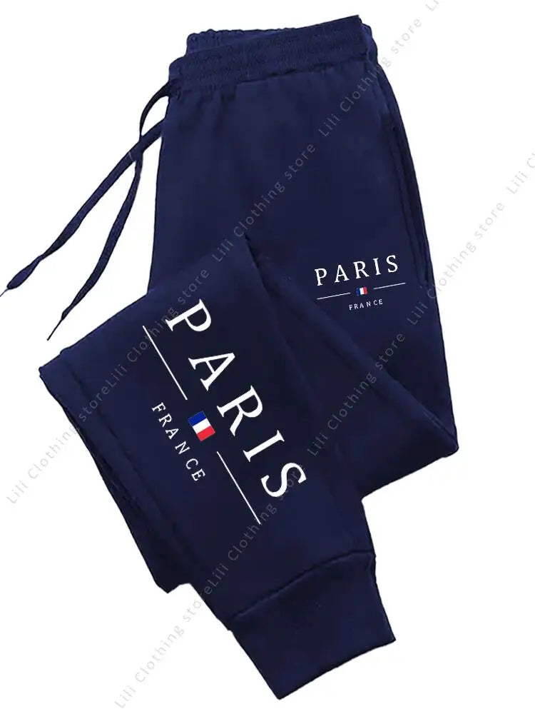 PARIS Fleece Women Jogger Pants – High Waist Casual Sports Sweatpants | Warm Autumn Winter Streetwear