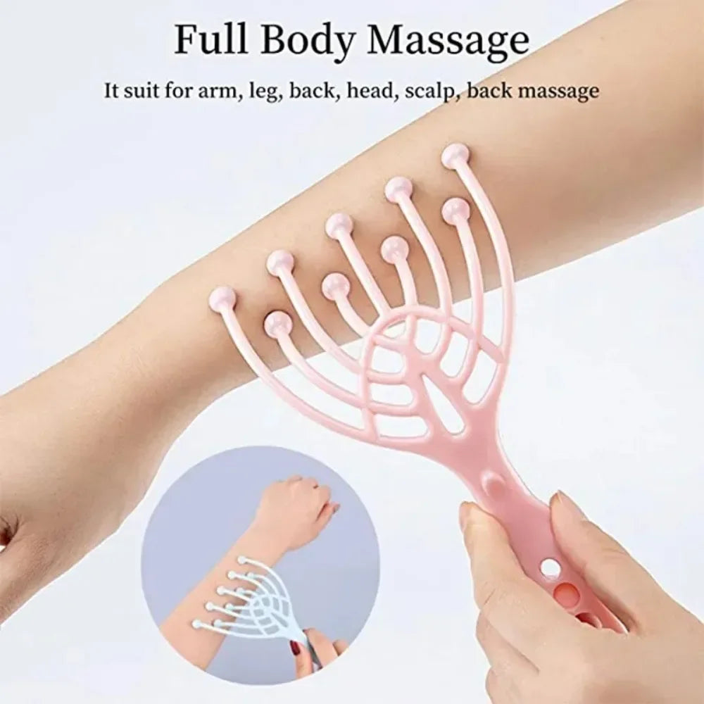 Masseur Capillaire Relaxant 5 Doigts – Stimule la Pousse des Cheveux & Anti-Stress Instantané