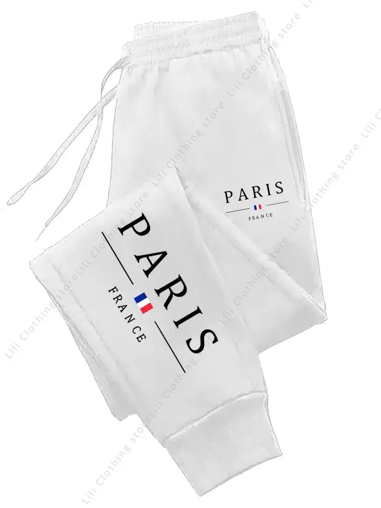 PARIS Fleece Women Jogger Pants – High Waist Casual Sports Sweatpants | Warm Autumn Winter Streetwear