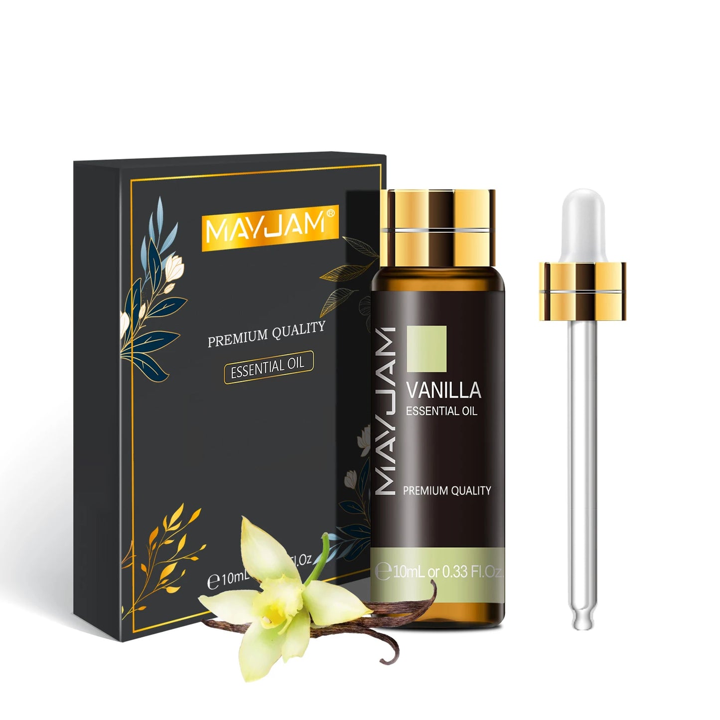 Pure Plant Essential Oil 10ml – Natural Aromatherapy Oils for Diffuser & Humidifier | Relaxing Fragrance Oils (Mint, Lavender, Tea Tree, Rose, Vanilla, Sandalwood, Jasmine)