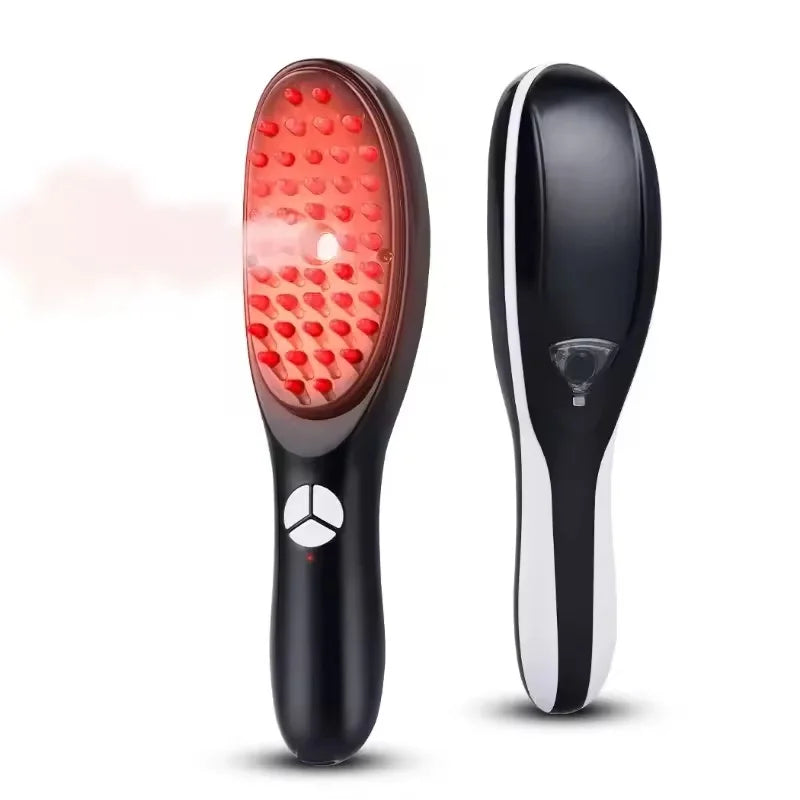Electric Scalp Massager Comb – Red & Blue Light Therapy Hair Growth Brush | Anti Hair Loss Vibration Care Device