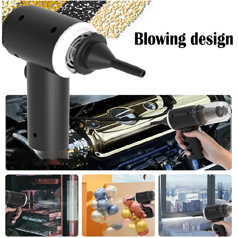 9000Pa Wireless Handheld Car Vacuum Cleaner – USB Rechargeable Wet & Dry Portable Vacuum