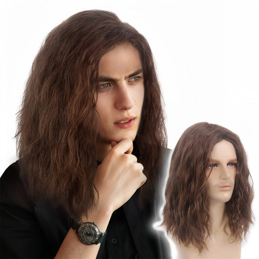 Perruque Homme Cheveux Longs Bouclés – Look Fashion Naturel & Volume Instantané