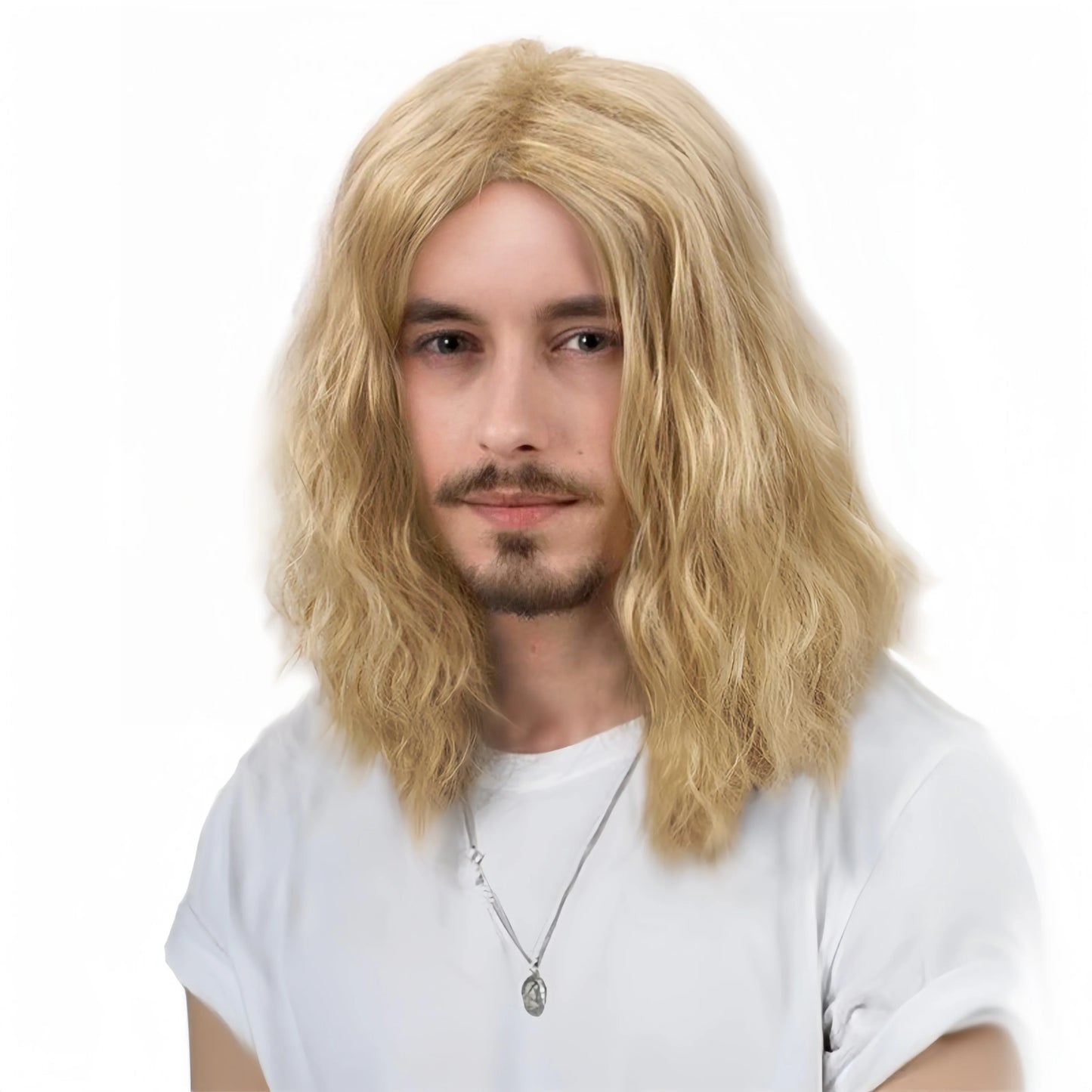 Perruque Homme Cheveux Longs Bouclés – Look Fashion Naturel & Volume Instantané