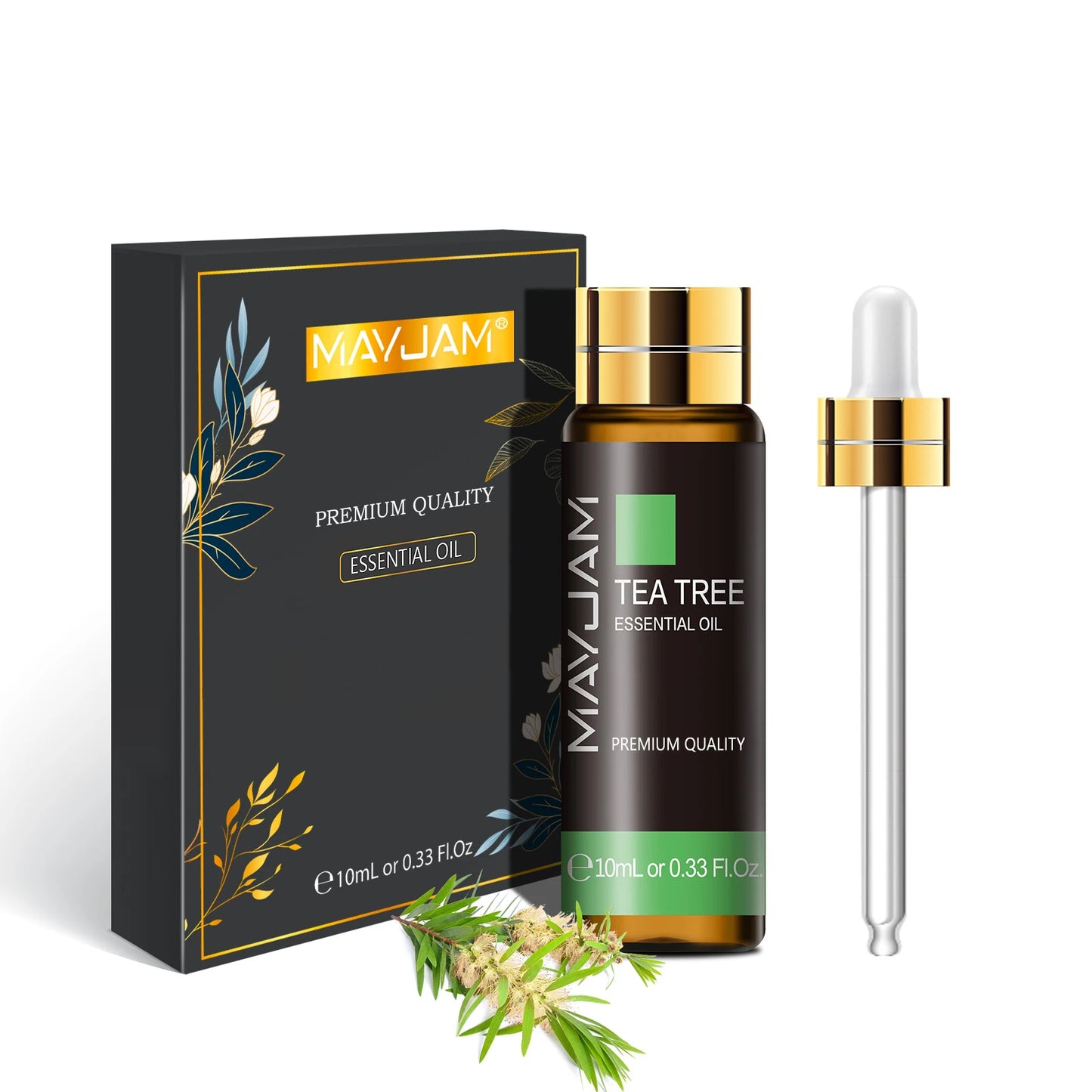 Pure Plant Essential Oil 10ml – Natural Aromatherapy Oils for Diffuser & Humidifier | Relaxing Fragrance Oils (Mint, Lavender, Tea Tree, Rose, Vanilla, Sandalwood, Jasmine)
