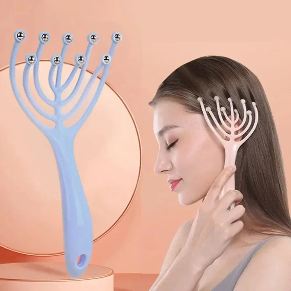 Masseur Capillaire Relaxant 5 Doigts – Stimule la Pousse des Cheveux & Anti-Stress Instantané