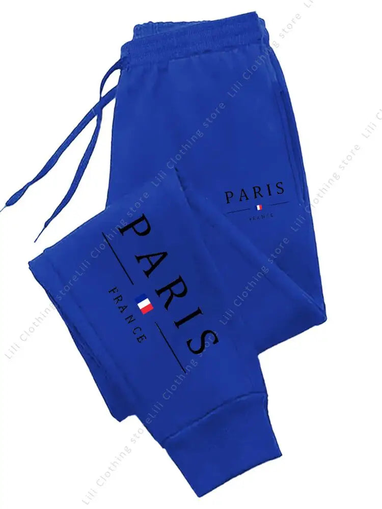 PARIS Fleece Women Jogger Pants – High Waist Casual Sports Sweatpants | Warm Autumn Winter Streetwear