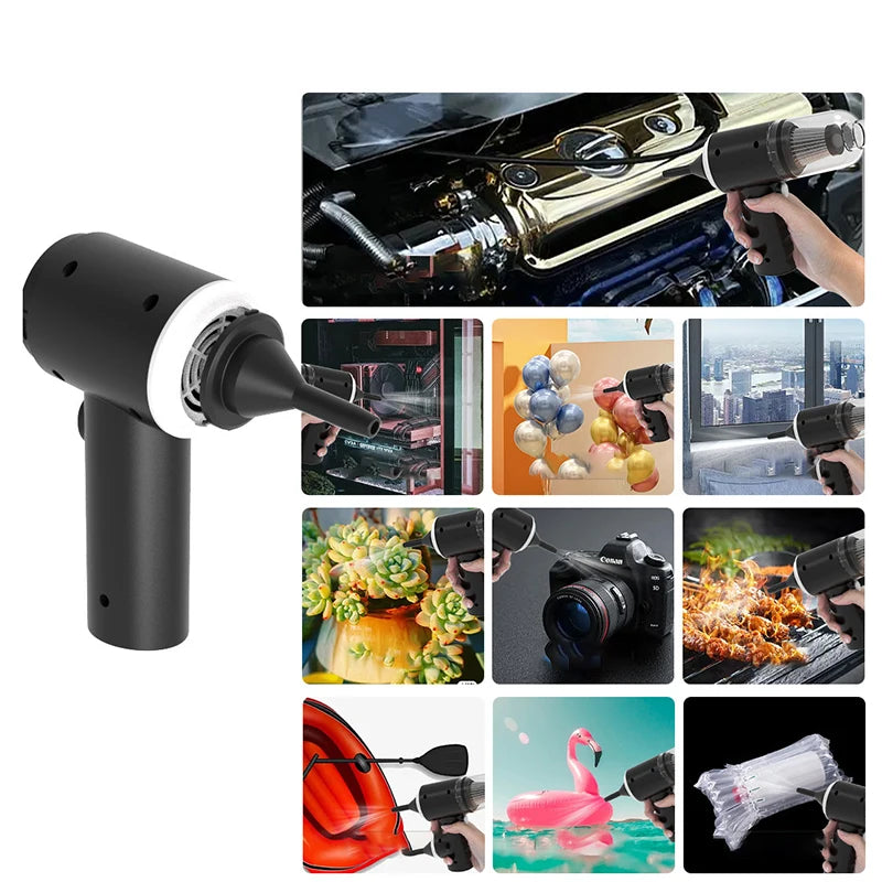 9000Pa Wireless Handheld Car Vacuum Cleaner – USB Rechargeable Wet & Dry Portable Vacuum